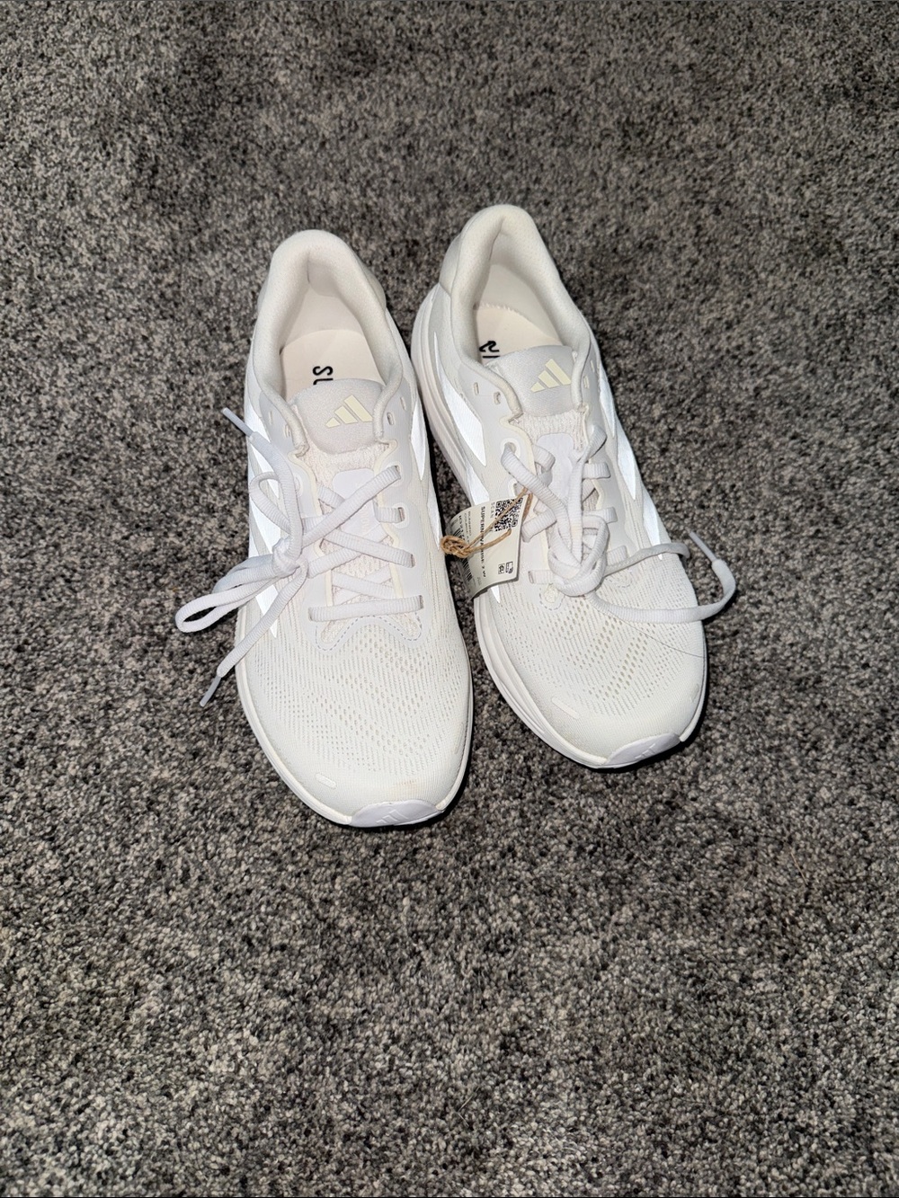 adidas Women's White Lace-Up Running Sneakers